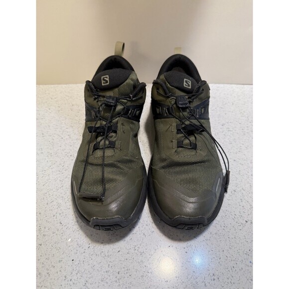 Salomon X Raise Gore Tex Hiking Trail Running Green Gray Shoes 410416 Sz 7.5 main image 11